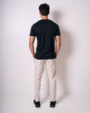 CAMISETA PIMA - GOLA RETA - PRETO