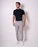 CAMISETA PIMA - GOLA CRUZADA DUPLA - PRETO