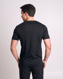 CAMISETA PIMA - GOLA V - PRETO