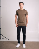 CAMISETA PIMA - GOLA RETA - VERDE